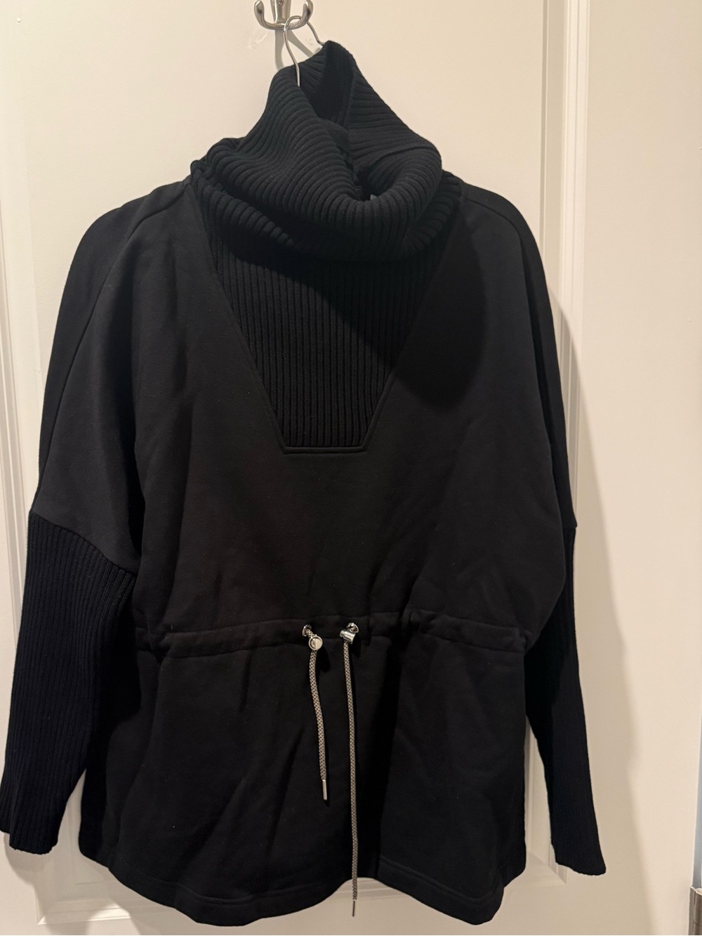 Varley Black Turtleneck Drawstring Pullover